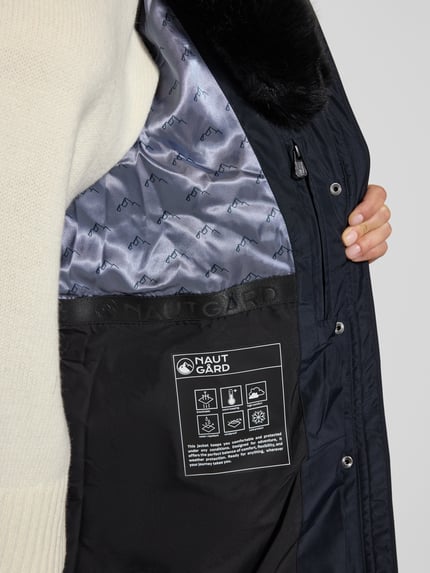NAUTGÅRD Gewatteerde lange jas met Sorona® Aura-vulling
Donkerblauw - 6