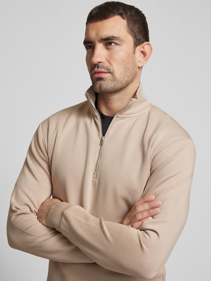 Selected Bluza z zapinanym kołnierzem model ‘MANUEL’ Piaskowy 3