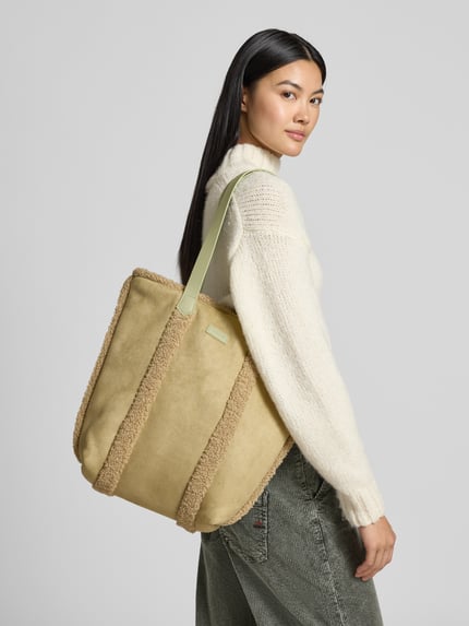Barts Tote Bag mit Label-Detail Modell 'Aedey' Hellgruen 1