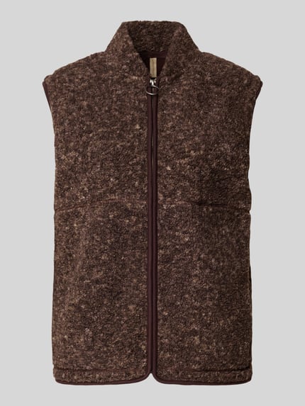 Soyaconcept Regular fit bodywarmer met boucléstructuur model 'SC-GERTRUD 4' Donkerbruin - 2