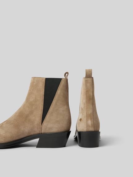 Anine Bing chelsea boots met elastische inzetten Taupe - 3