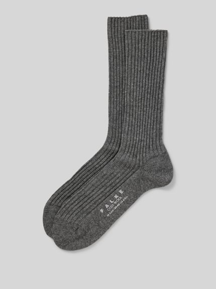 FALKE Socken aus Woll-Mix mit Kaschmir-Anteil Modell 'COSY' Hellgrau 1