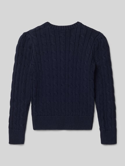 Polo Ralph Lauren Kids Strickpullover mit Label-Stitching Marine 3
