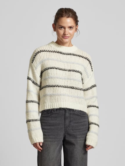 LeGer Strickpullover aus Alpaka-Mix mit Woll-Anteil Modell 'Paulina' Offwhite 4