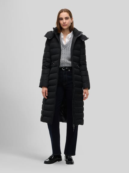 Tommy Hilfiger Slim Fit lange donsjas met stormboeien Zwart - 4