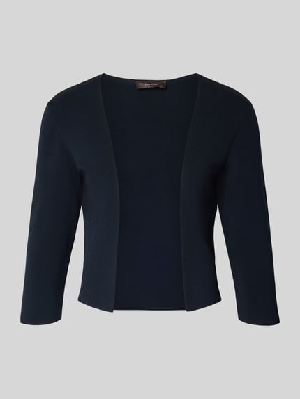 Produktfoto, Regular Fit Bolero aus Viskose-Mix von Vera Mont in Unifarbe, cropped Länge, Schalkragen, geschlitzte Ärmel, glatte Textur