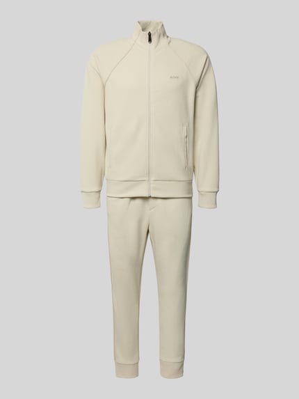 BOSS Green Regular fit sweatpak van katoenmix, model 'TRACKSUIT SET' Offwhite - 2