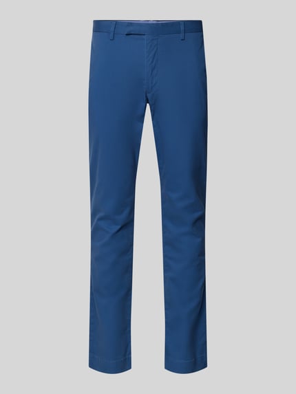 Produktfoto, Slim Fit Chino uit katoenmix van Polo Ralph Lauren in effen kleuren, regular lengte, 5-pocketmodel, labeldetail, knoop- en ritssluiting