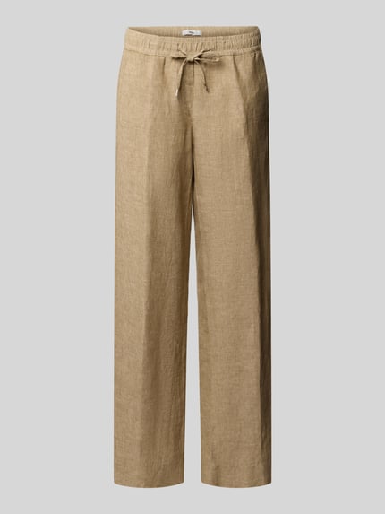 Regular Fit Weite Hose aus reinem Leinen Modell 'FARINA' Shop The Look MANNEQUINE