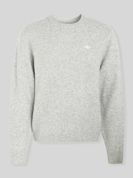 adidas Originals Sweter z wyhaftowanym logo Średnioszary melanż 2