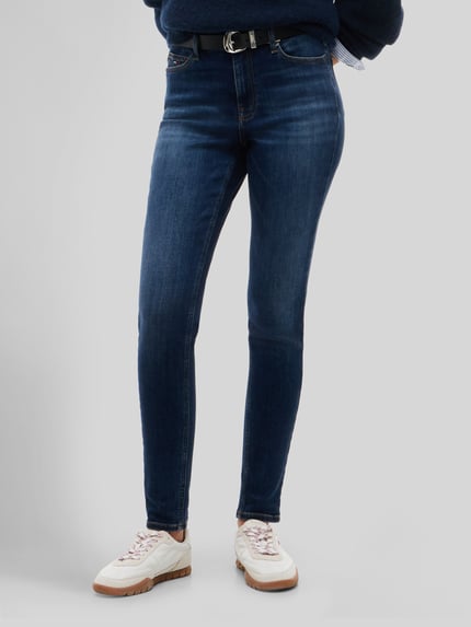 Tommy Jeans Mid waist skinny jeans met labeldetail Donkerblauw - 4