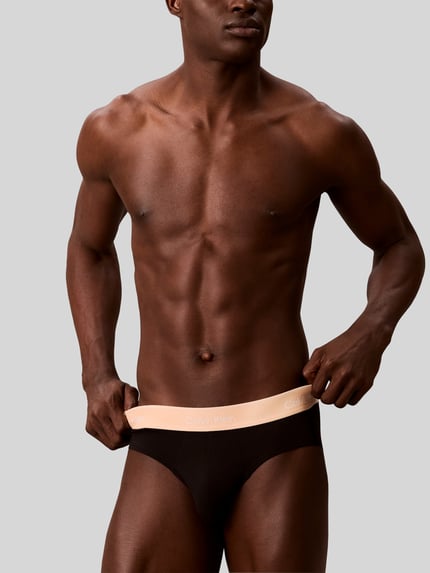 Calvin Klein Underwear Regular Fit Slips aus Baumwoll-Mix im 3er-Pack Black 3