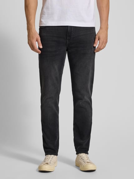 BOSS Orange Regular Fit Jeans mit Label-Patch Modell 'ONYX' Dunkelgrau 4