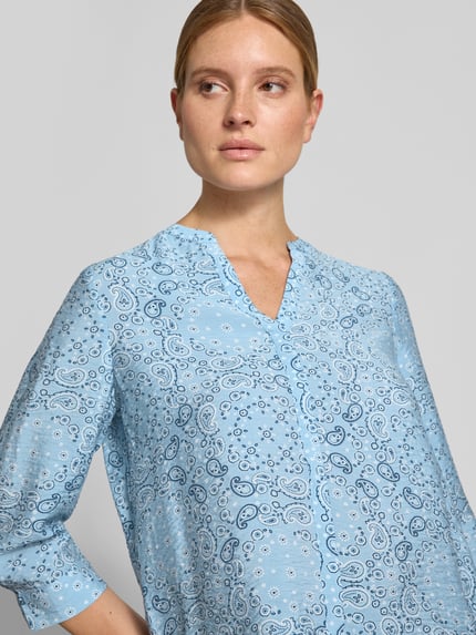 s.Oliver RED LABEL Bluzka z krótkim rękawem o kroju relaxed fit z mieszanki wiskozy Jasnoniebieski 3