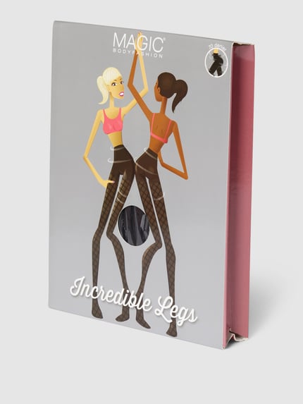 MAGIC Bodyfashion Panty met verstevigde tenen, model 'INCREDIBLE LEGS' Zwart - 4