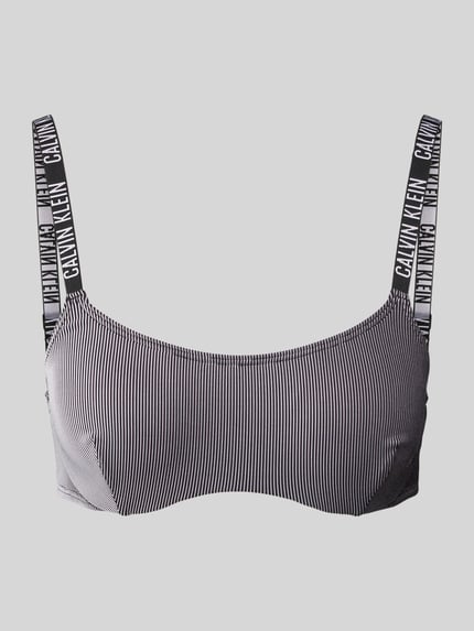 Bustier-Bikini-Oberteil mit breiten Label-Trägern Shop The Look MANNEQUINE