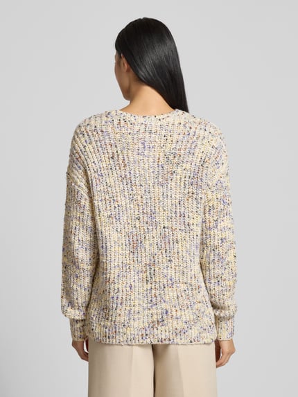 Jake*s Casual Strickpullover mit Rundhalsausschnitt Ecru 5