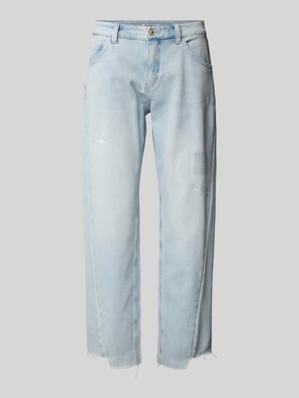 MAC Jeansy o kroju straight fit z ozdobnymi szwami po bokach model ‘Aleksa’ Jasnoniebieski 2