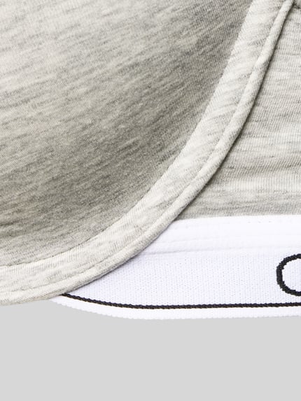 Calvin Klein Underwear BH mit Label-Spaghettiträgern Modell 'Demi' Hellgrau 2
