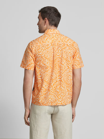 Napapijri Slim fit vrijetijdsoverhemd met logostitching Oranje - 5
