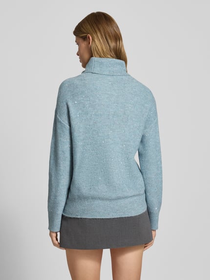 ONLY Oversized Rollkragenpullover mit Paillettenbesatz Modell 'ARIZONA LS SEQUINS' Schilf 5