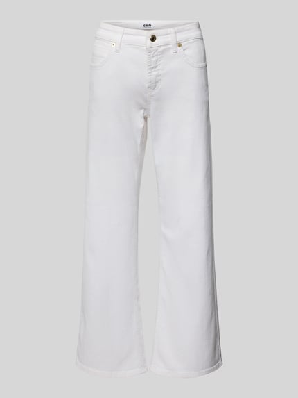 CAMBIO Straight leg jeans met verkort model, model 'TESS' Wit - 2