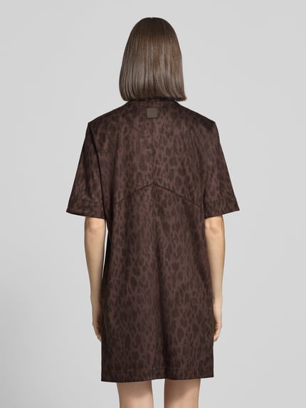 Marc Cain Minikleid mit Stehkragen Dunkelbraun 5