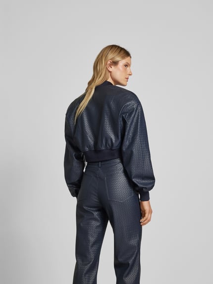 ROTATE Kort bomberjack met ritssluiting Donkerblauw - 5