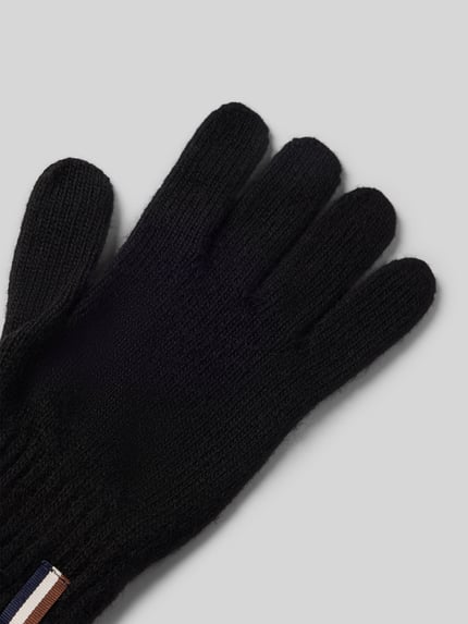 Productfoto, handschoenen uit Wolmix met viscose van bugatti, tricotlook, elastische boordjes, effen ontwerp, Heren