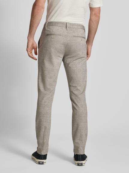 ONLY & SONS Spodnie materiałowe o kroju slim tapered fit z wpuszczanymi kieszeniami model ‘MARK’ Beżowy 5