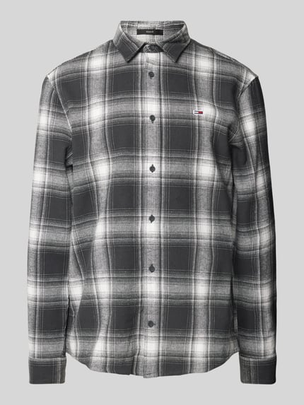Tommy Jeans Freizeithemd mit Label-Stitching Black 2