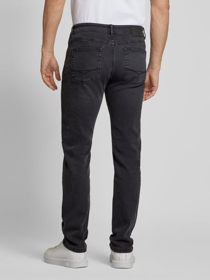 Christian Berg Men Jeansy o kroju regular fit z detalem marki Średnioszary 5