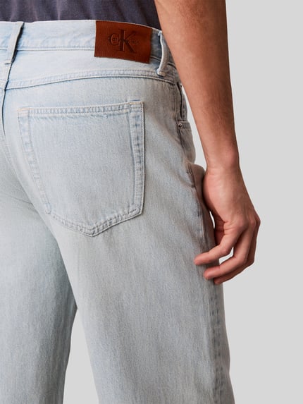 Calvin Klein Jeans straight fit jeans van puur katoen in 5-pocket-design Lichtblauw - 6
