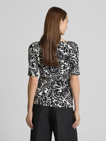 Lauren Ralph Lauren T-shirt z dekoltem w łódkę model ‘JUDY’ Złamany biały 5
