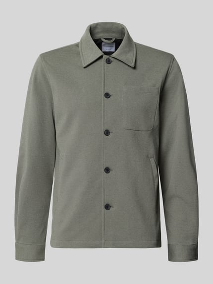 Slim Fit Hemdjacke mit Viskose-Anteil Shop The Look MANNEQUINE