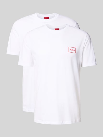 HUGO Regular Fit T-Shirt im 2er-Pack Modell 'DUGOPAK' Weiss 2