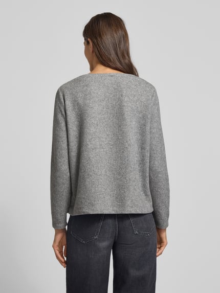 Tom Tailor Regular fit sweatshirt met viscose Lichtgrijs gemêleerd - 5