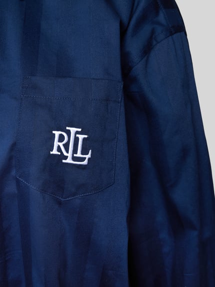 Lauren Ralph Lauren Nachthemd met borstzak Donkerblauw - 2