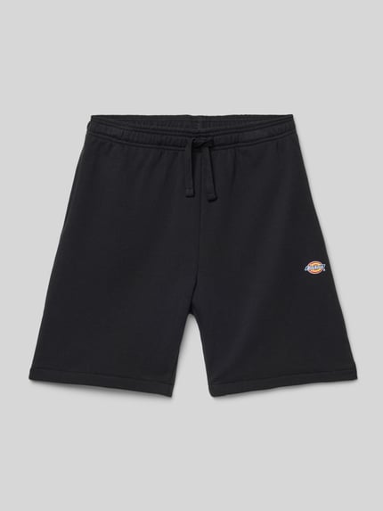 Dickies Regular fit sweatshorts met labelprint, model 'MAPLETON' Zwart - 1