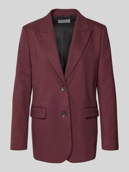 Jake*s Collection Żakiet z kołnierzem z klapami Oberżynowy 2