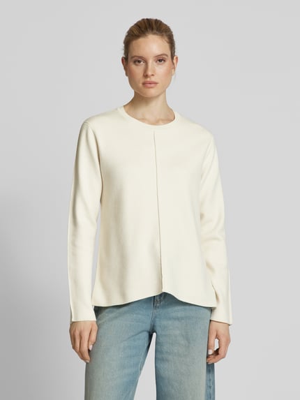 b.young Gebreide pullover met ronde hals, model 'Otari' Offwhite - 4
