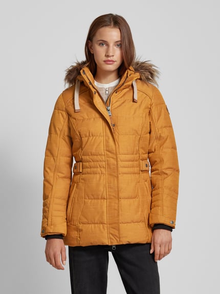 G.I.G.A. DX Gewatteerd jack met imitatiebont, model 'Oivia' Mosterdgeel - 4