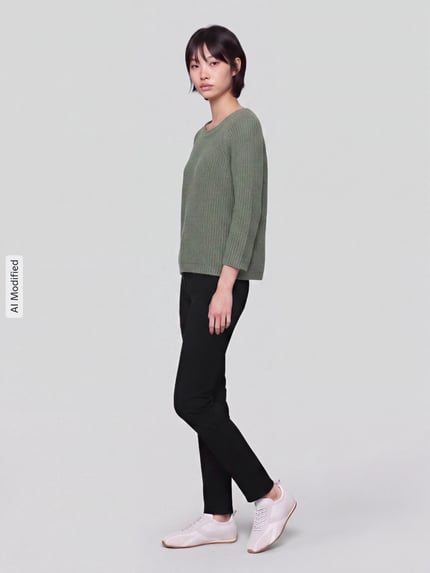 Weekend Max Mara Regular fit pullover met mohairgehalte model 'XENO' Lichtgroen - 1