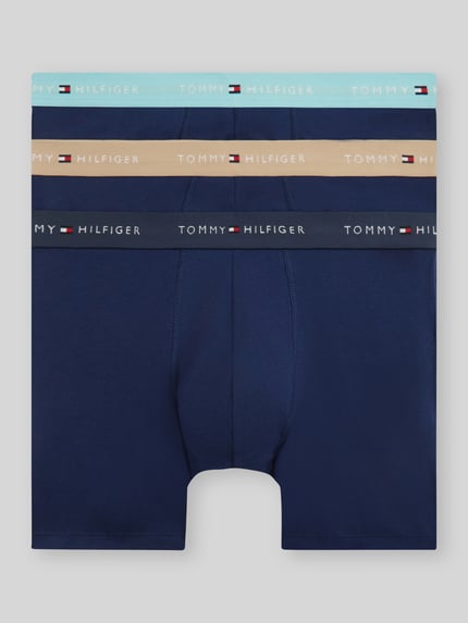 Tommy Hilfiger Regular Fit Trunks aus Baumwoll-Mix im 3er-Pack Marine 2