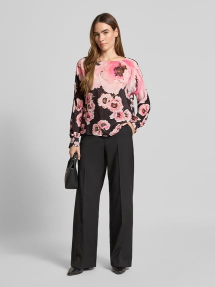 Marc Cain Regular Fit Bluse mit U-Boot-Ausschnitt Black 1