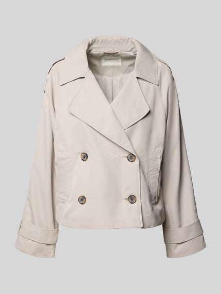 Tom Tailor Denim regular fit trenchcoat met schouderriempjes Beige - 2