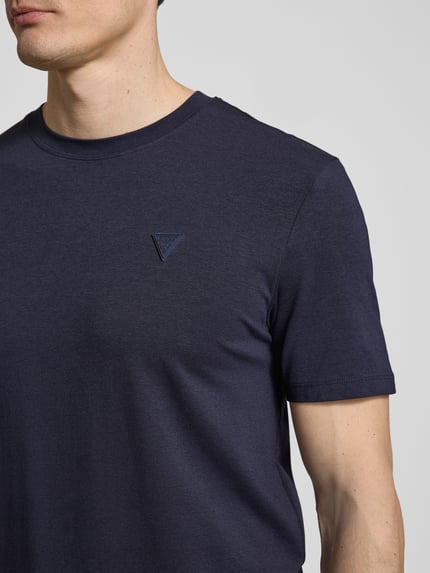 GUESS Activewear T-Shirt mit Label-Detail Modell 'HEDLEY' Marine 3