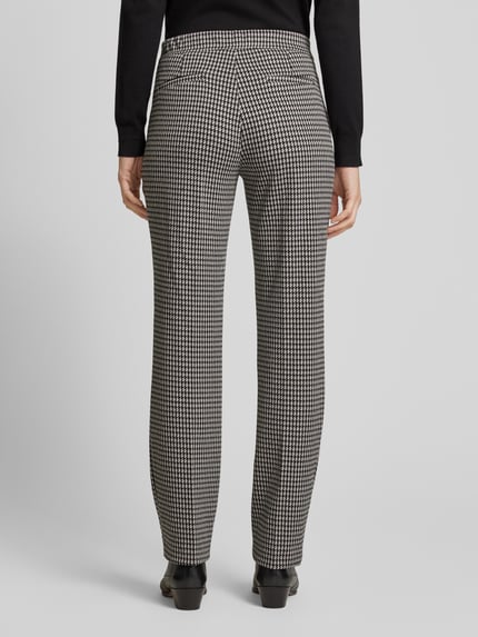 MORE & MORE Regular Fit Stoffhose mit Bügelfalten Modell 'Pepita' Black 5