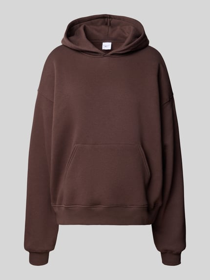 Productfoto, Regular Fit Hoodie met kangoeroezak model 'Iconic' van Gina Tricot, dames hoodie van katoenmix, elastische boorden