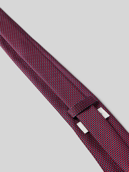 Profuomo Seidenkrawatte mit Allover-Muster Rot 3
